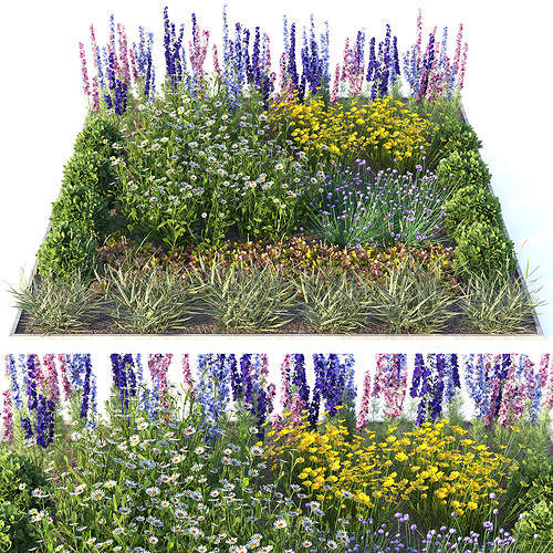 Flowerbed 2 3D model