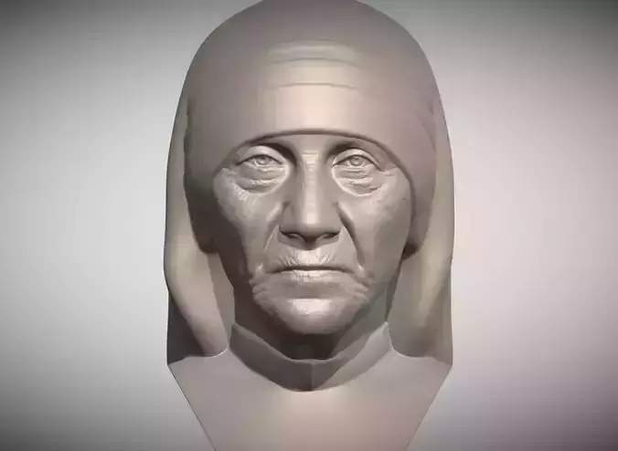 Mother Teresa bust 3D printing ready stl obj formats 3D print model