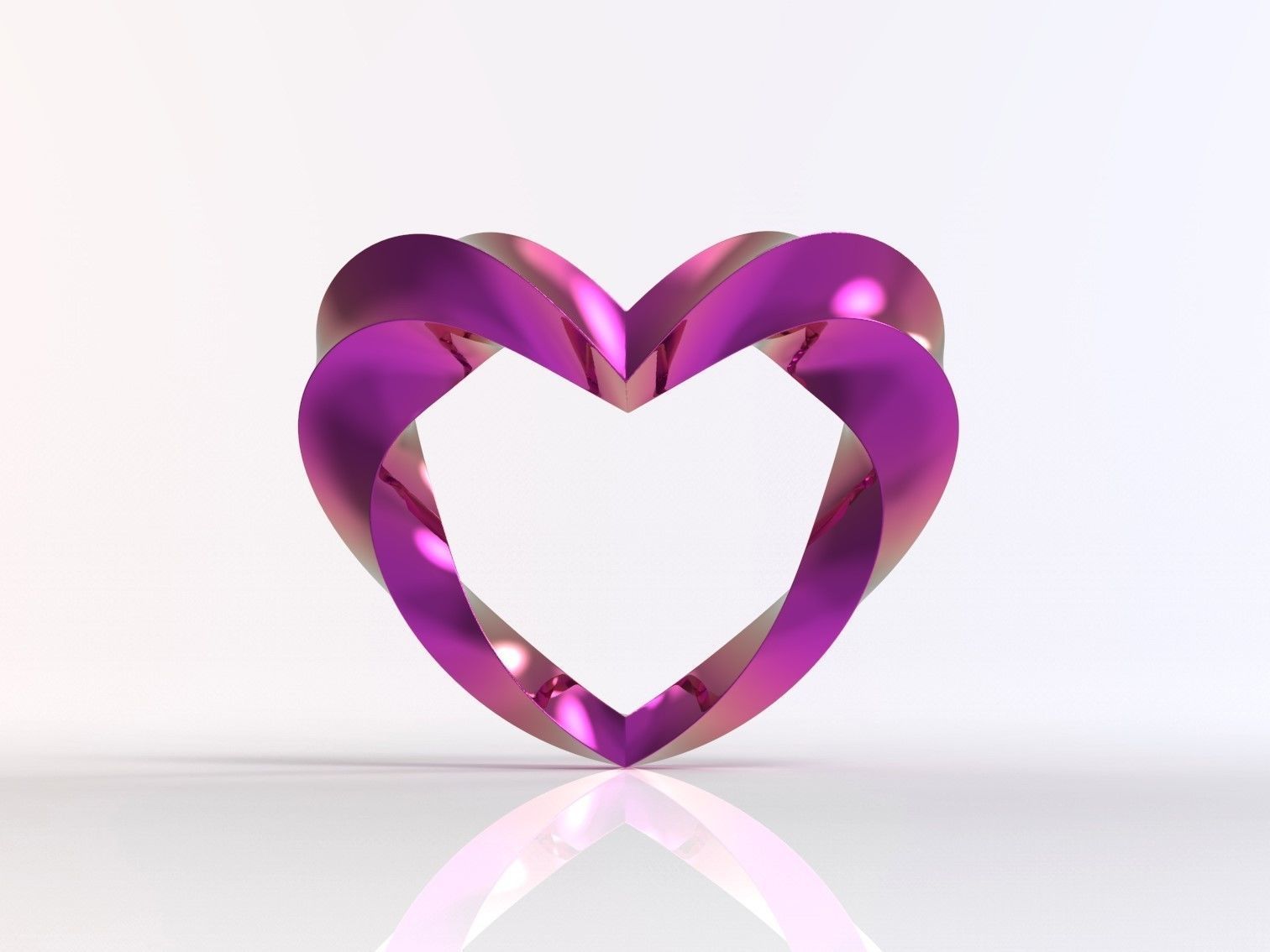 Twisted Heart Sculpture Wall Hanger 3D print model_2