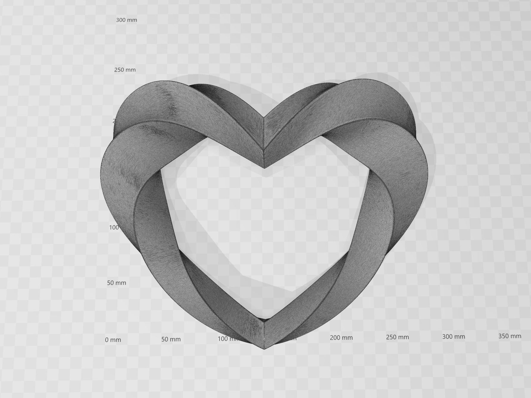Twisted Heart Sculpture Wall Hanger 3D print model_6