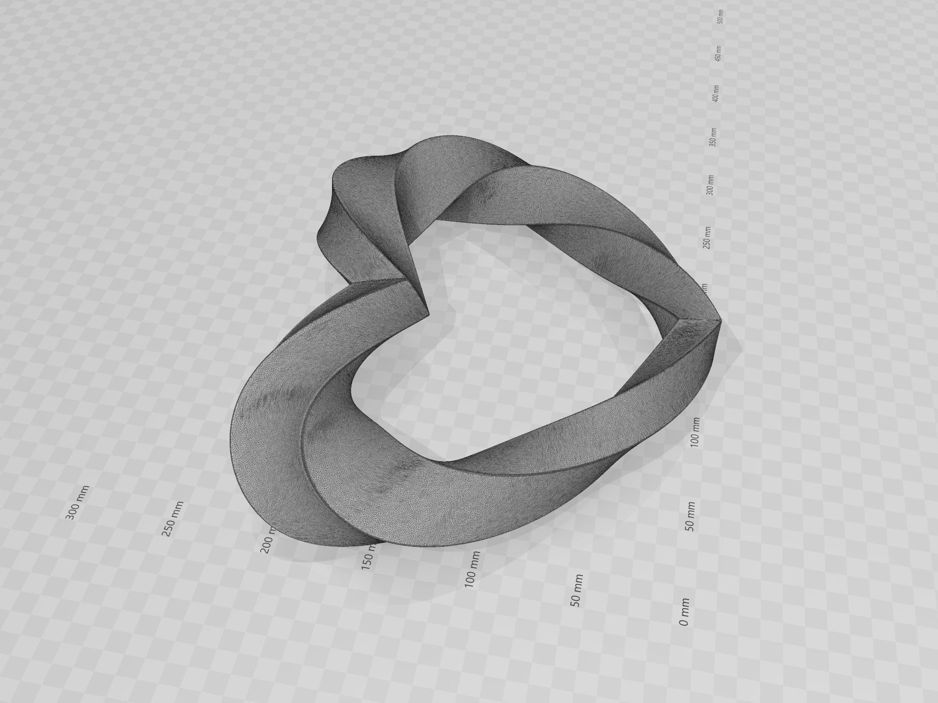 Twisted Heart Sculpture Wall Hanger 3D print model_8