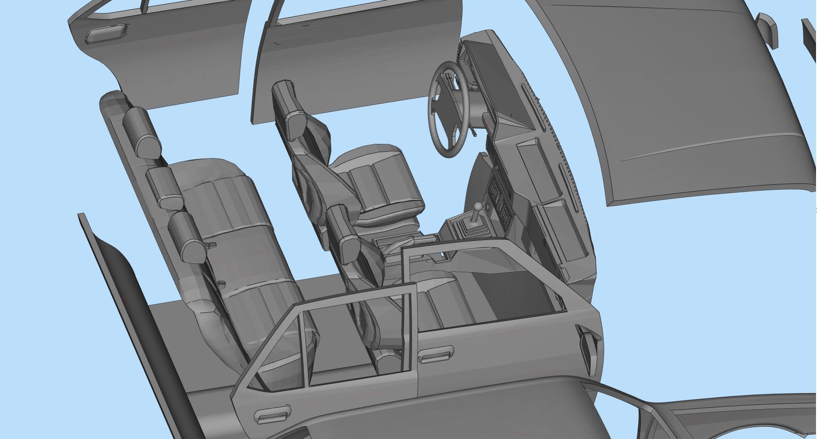 3d printable car Turkish Tofas Sahin Regata Fiat stl file 3D print model_21