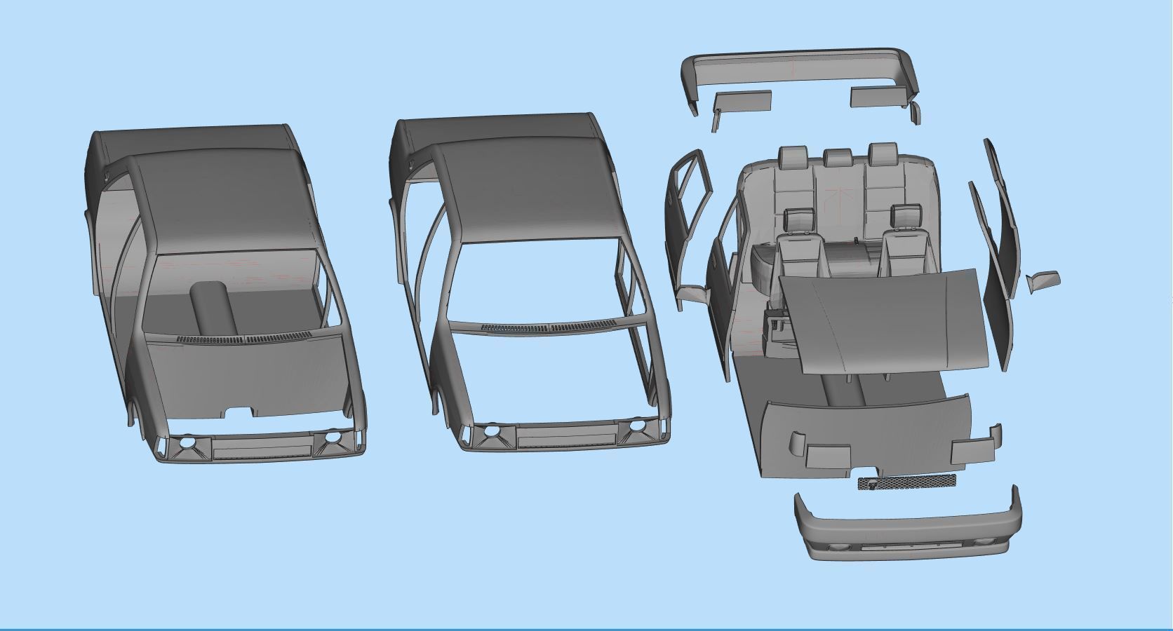 3d printable car Turkish Tofas Sahin Regata Fiat stl file 3D print model_16