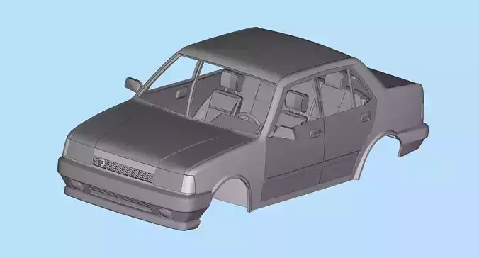 3d printable car Turkish Tofas Sahin Regata Fiat stl file 3D print model