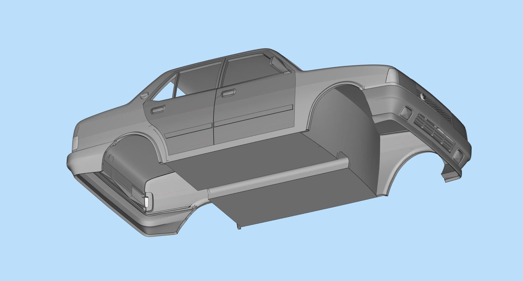 3d printable car Turkish Tofas Sahin Regata Fiat stl file 3D print model_9