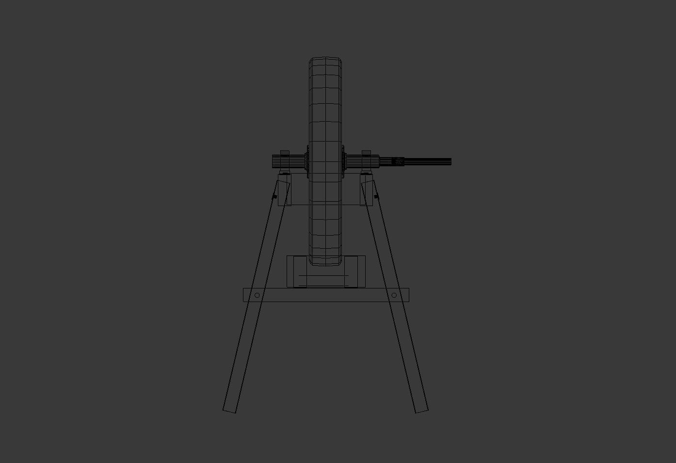 Historical Grindstone Low-poly 3D model_7