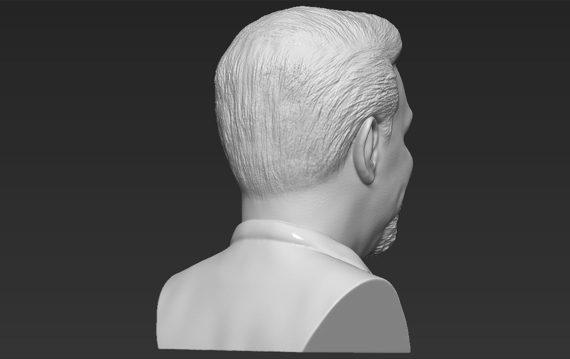 Steven Spielberg bust 3D printing ready stl obj formats 3D print model_7