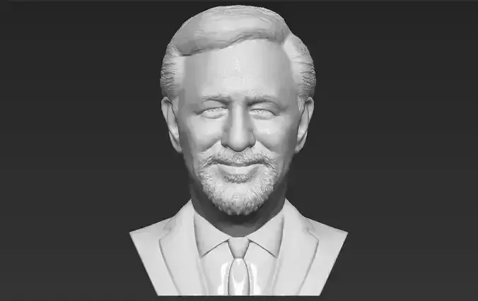 Steven Spielberg bust 3D printing ready stl obj formats 3D print model