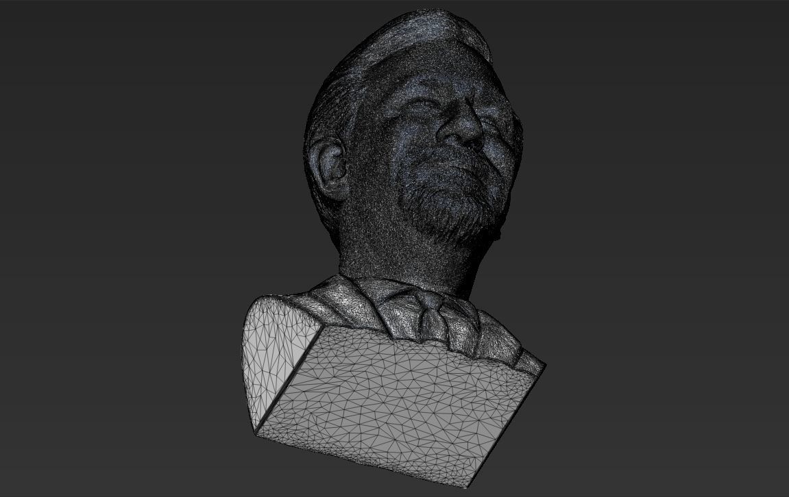 Steven Spielberg bust 3D printing ready stl obj formats 3D print model_29