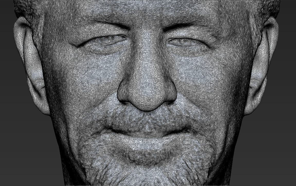 Steven Spielberg bust 3D printing ready stl obj formats 3D print model_27