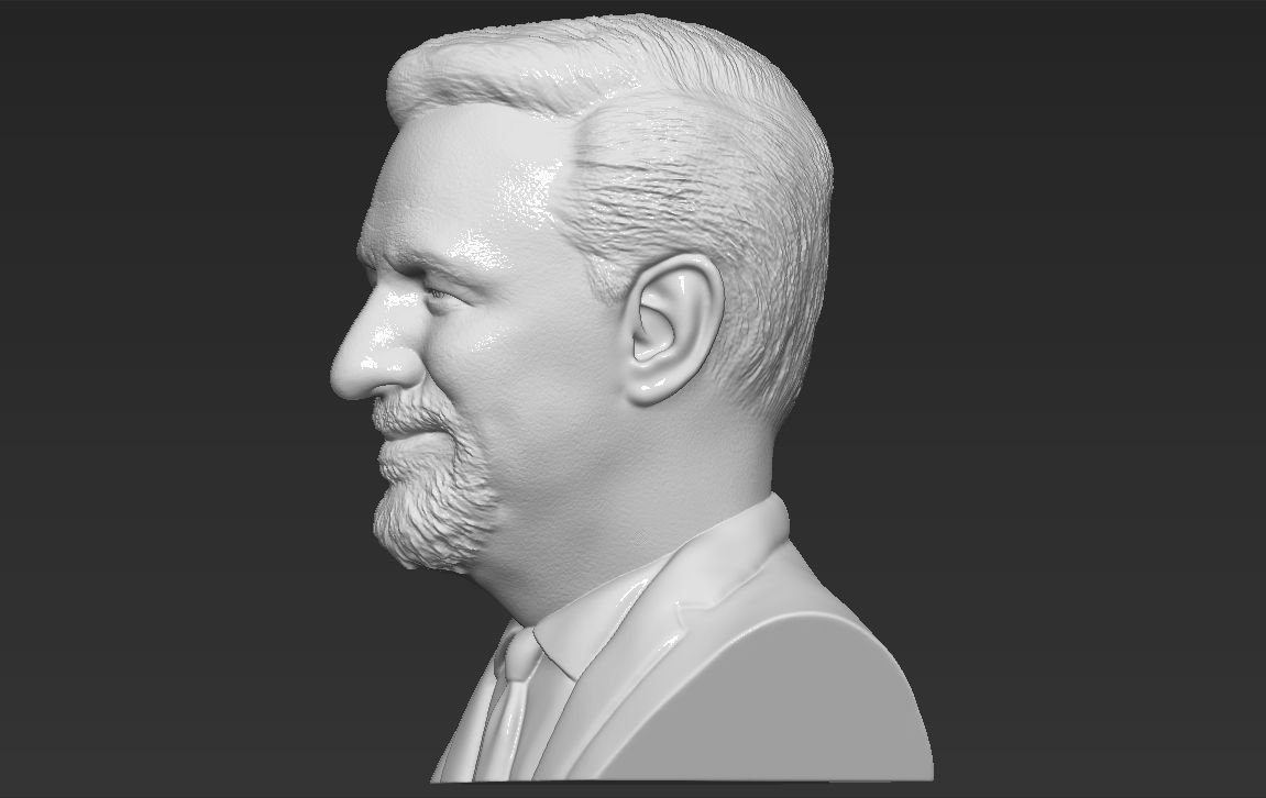 Steven Spielberg bust 3D printing ready stl obj formats 3D print model_3