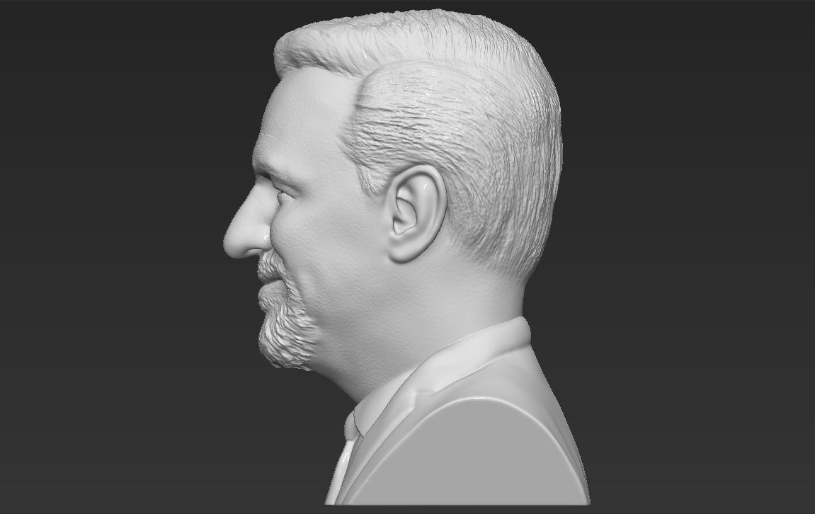 Steven Spielberg bust 3D printing ready stl obj formats 3D print model_4