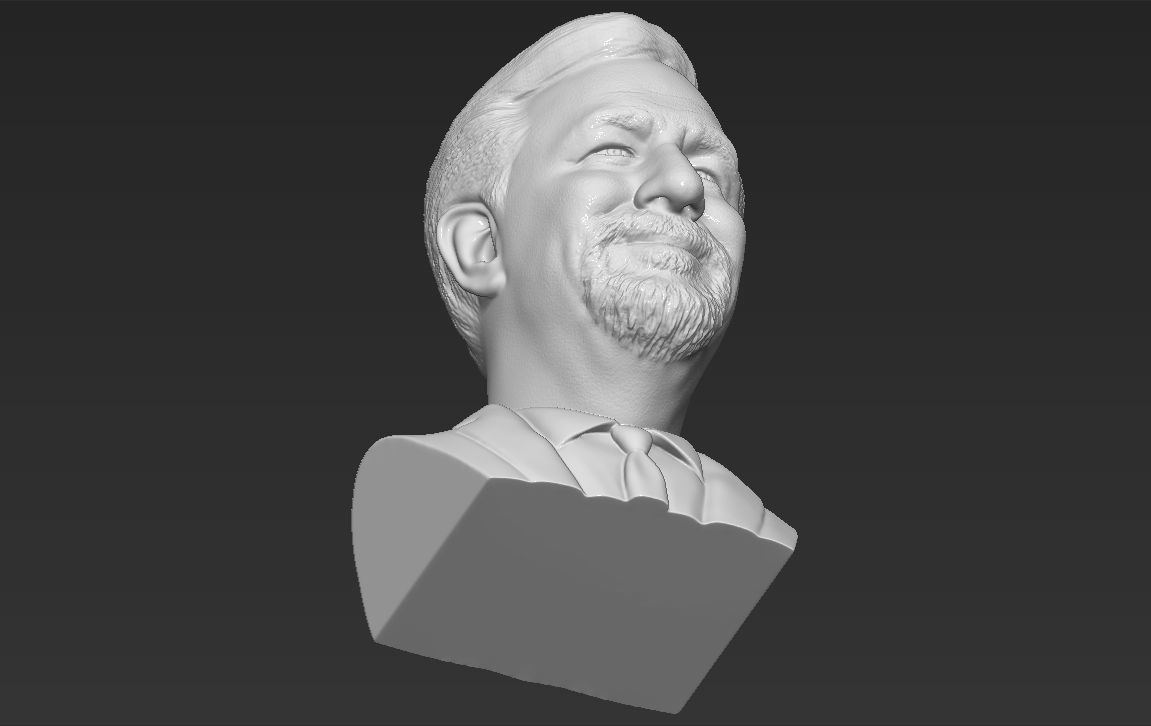 Steven Spielberg bust 3D printing ready stl obj formats 3D print model_22