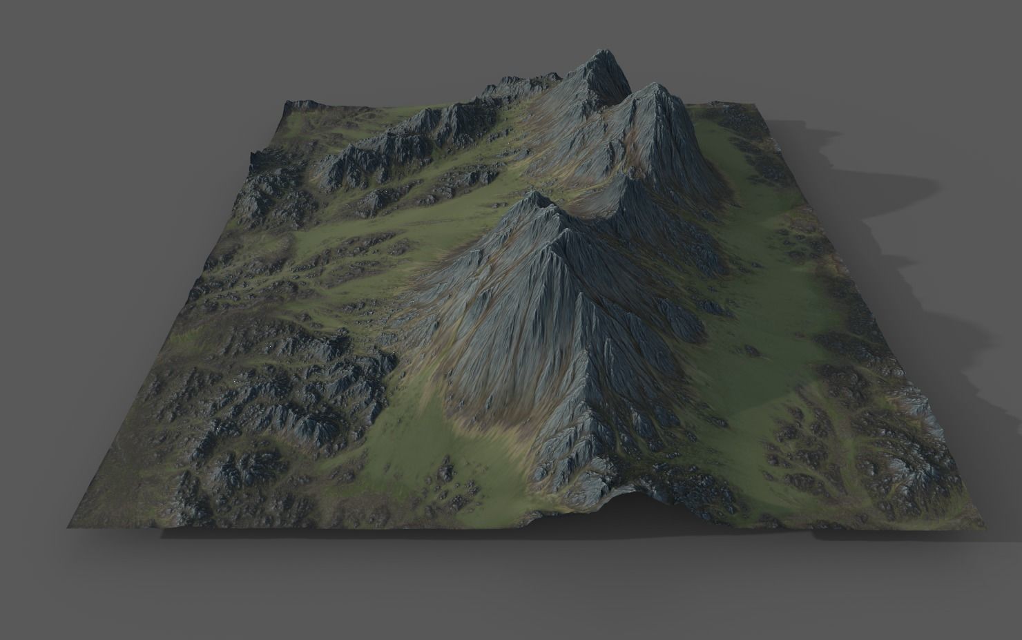 Alpine Landscape -  Low-poly 3D model_4