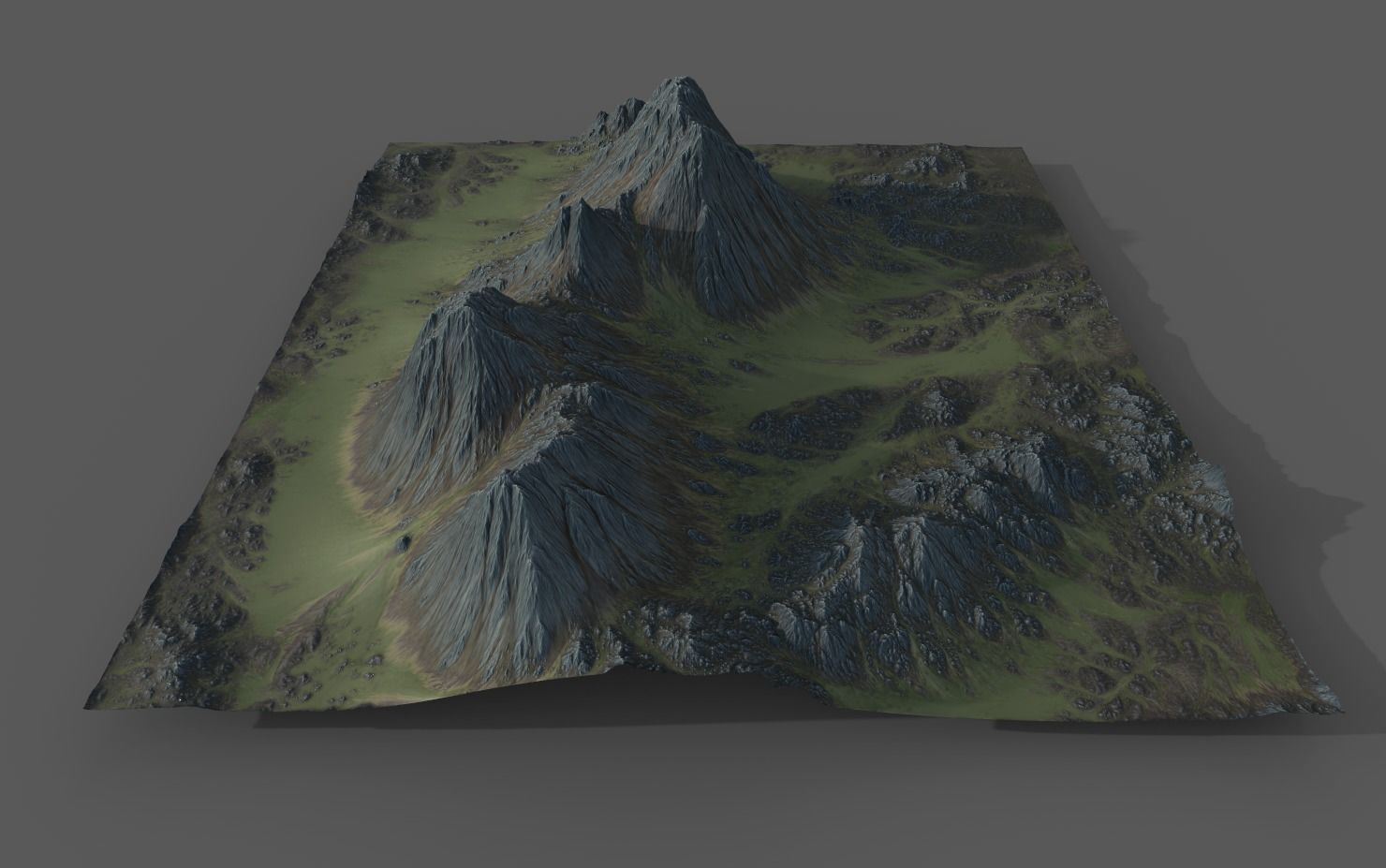 Alpine Landscape -  Low-poly 3D model_2