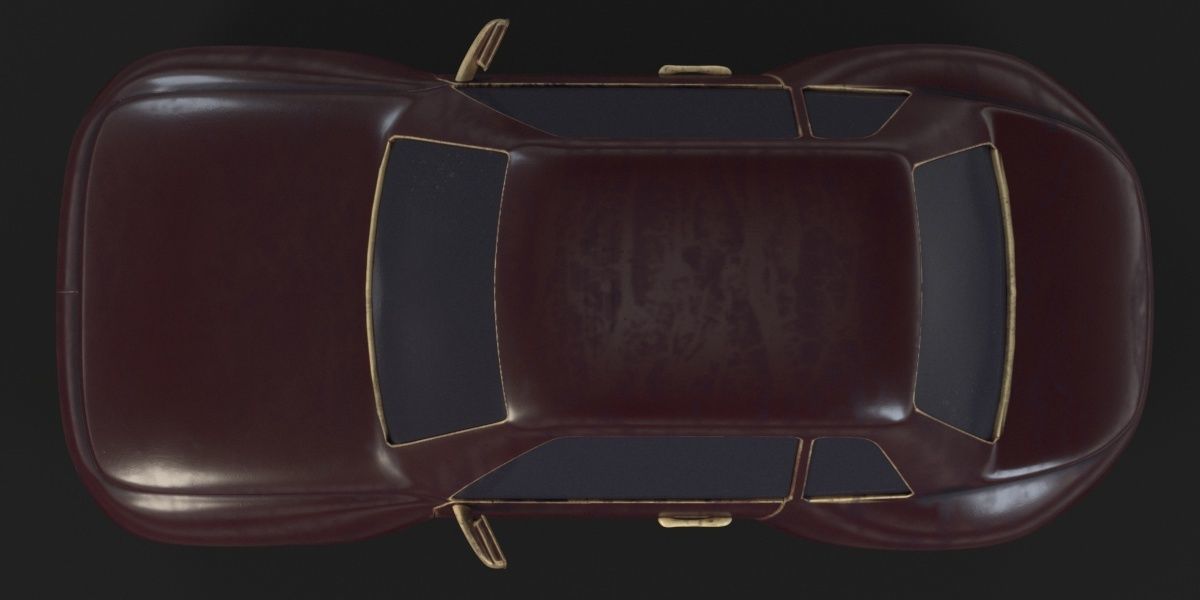 CartoonCar car Low-poly 3D model_3