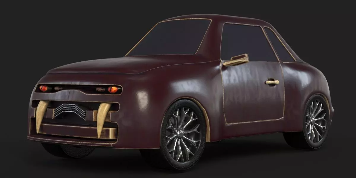 CartoonCar car Low-poly 3D model_0