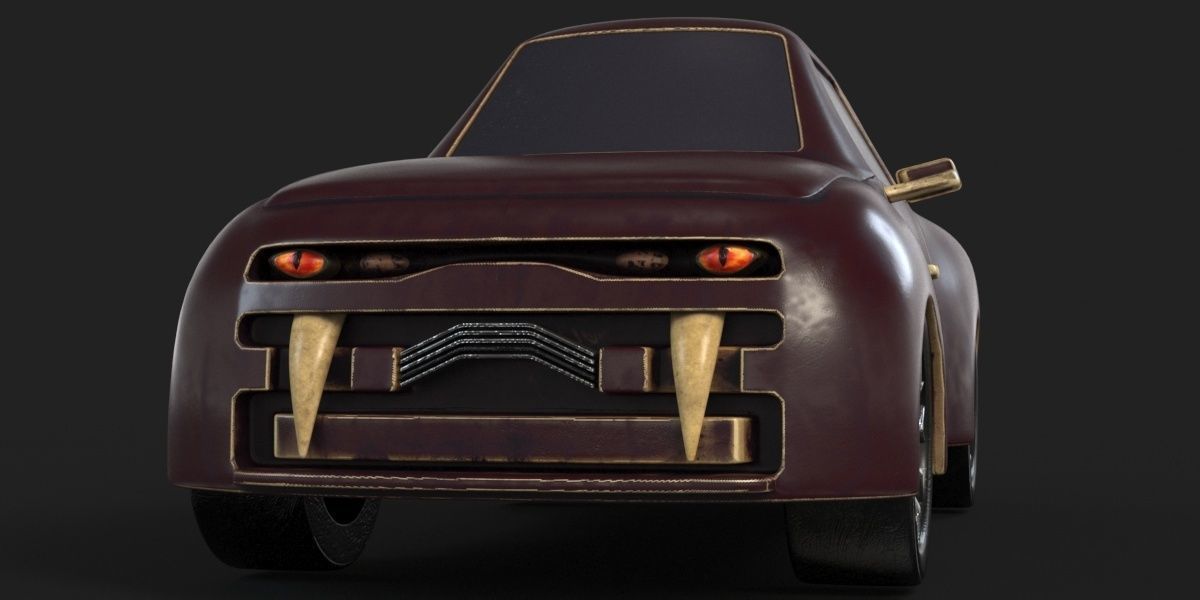 CartoonCar car Low-poly 3D model_2