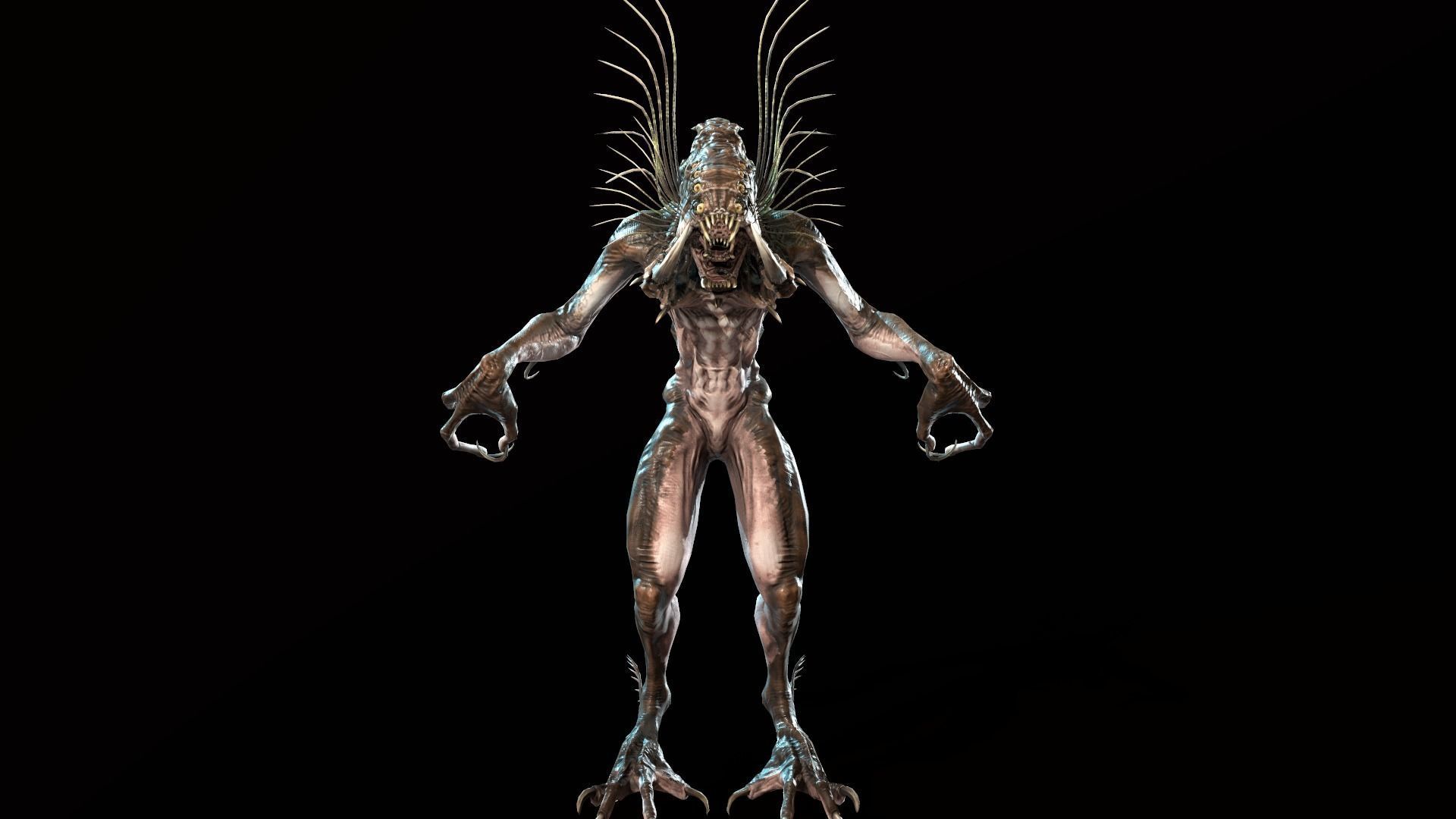 Swamp Monster Low-poly 3D model_13