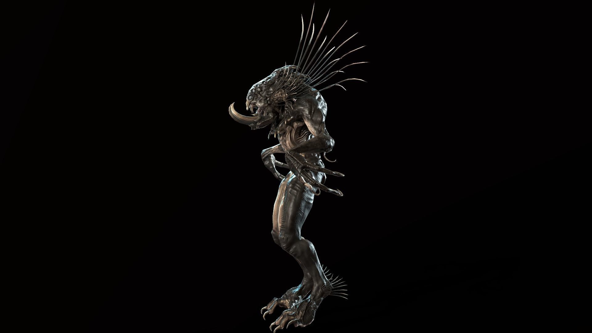 Swamp Monster Low-poly 3D model_5