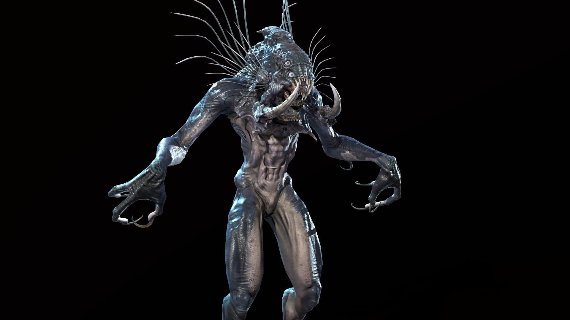 Swamp Monster Low-poly 3D model_7