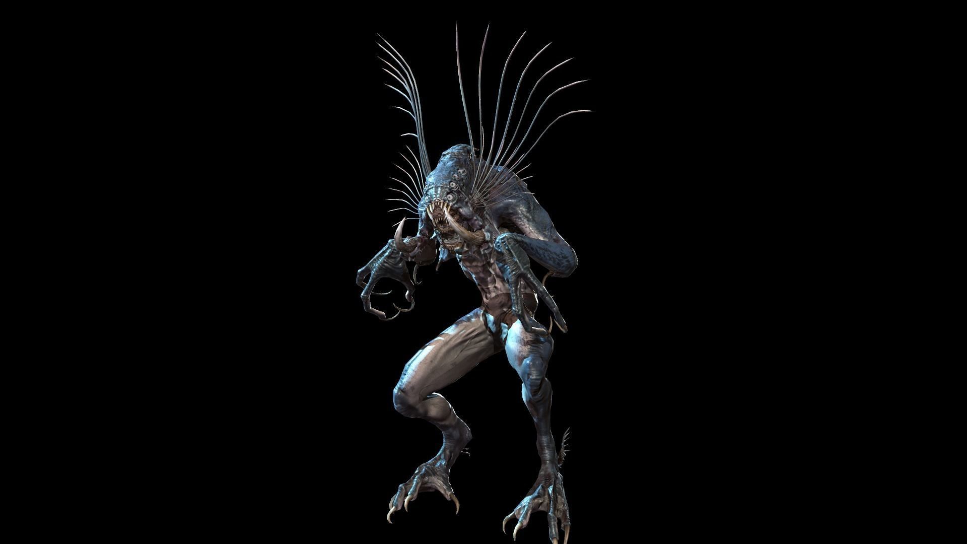 Swamp Monster Low-poly 3D model_18