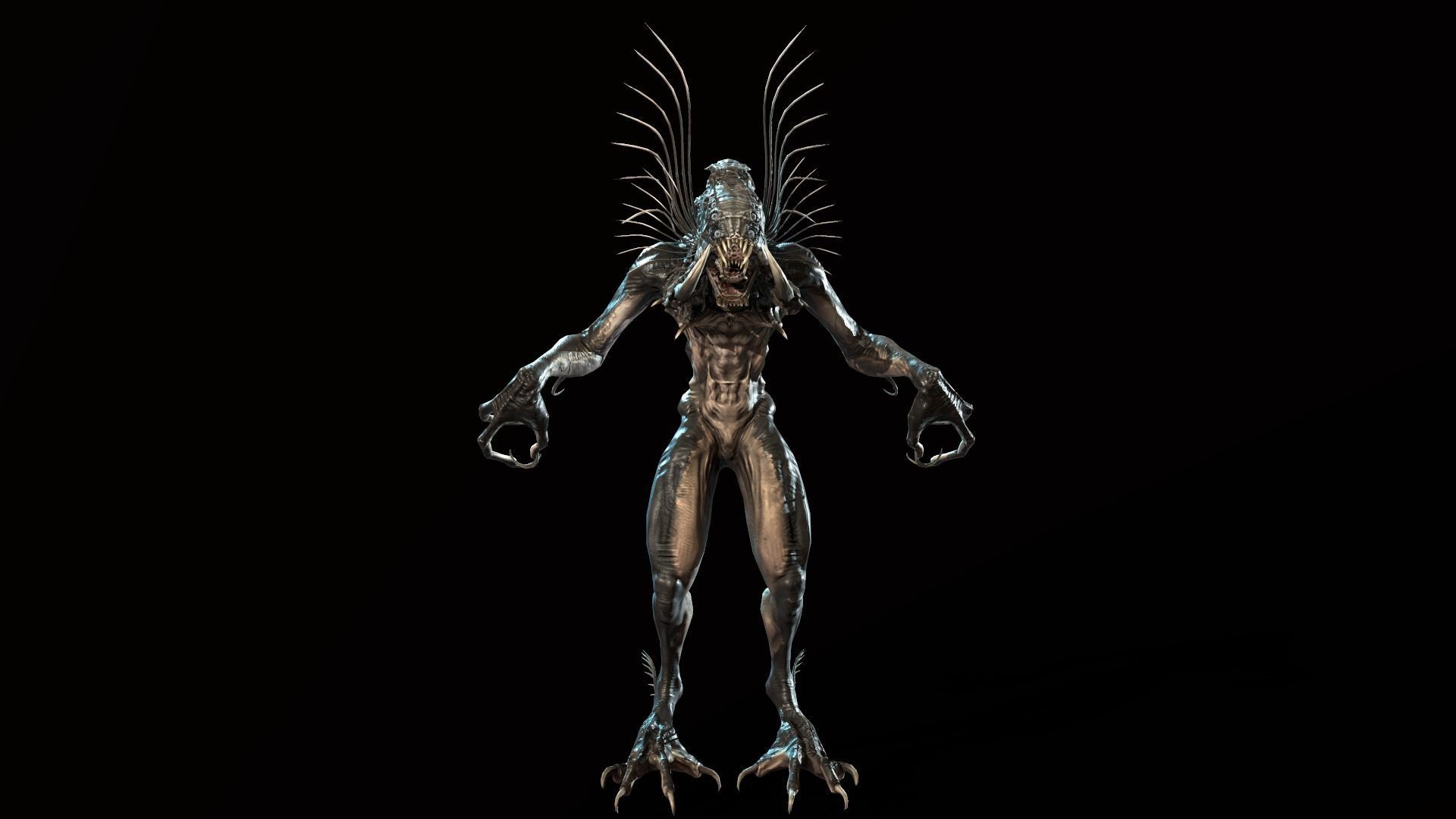 Swamp Monster Low-poly 3D model_4