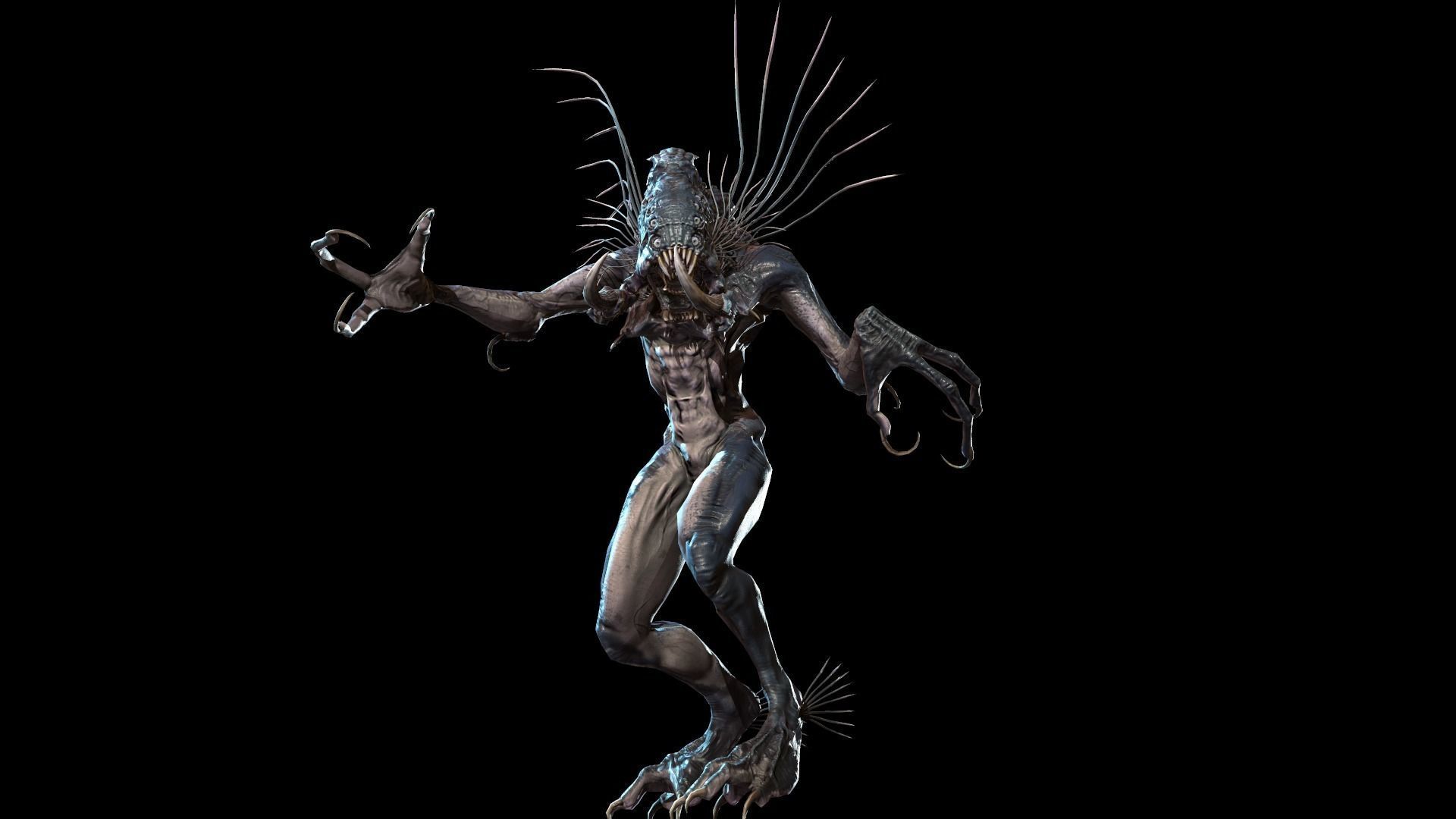 Swamp Monster Low-poly 3D model_20