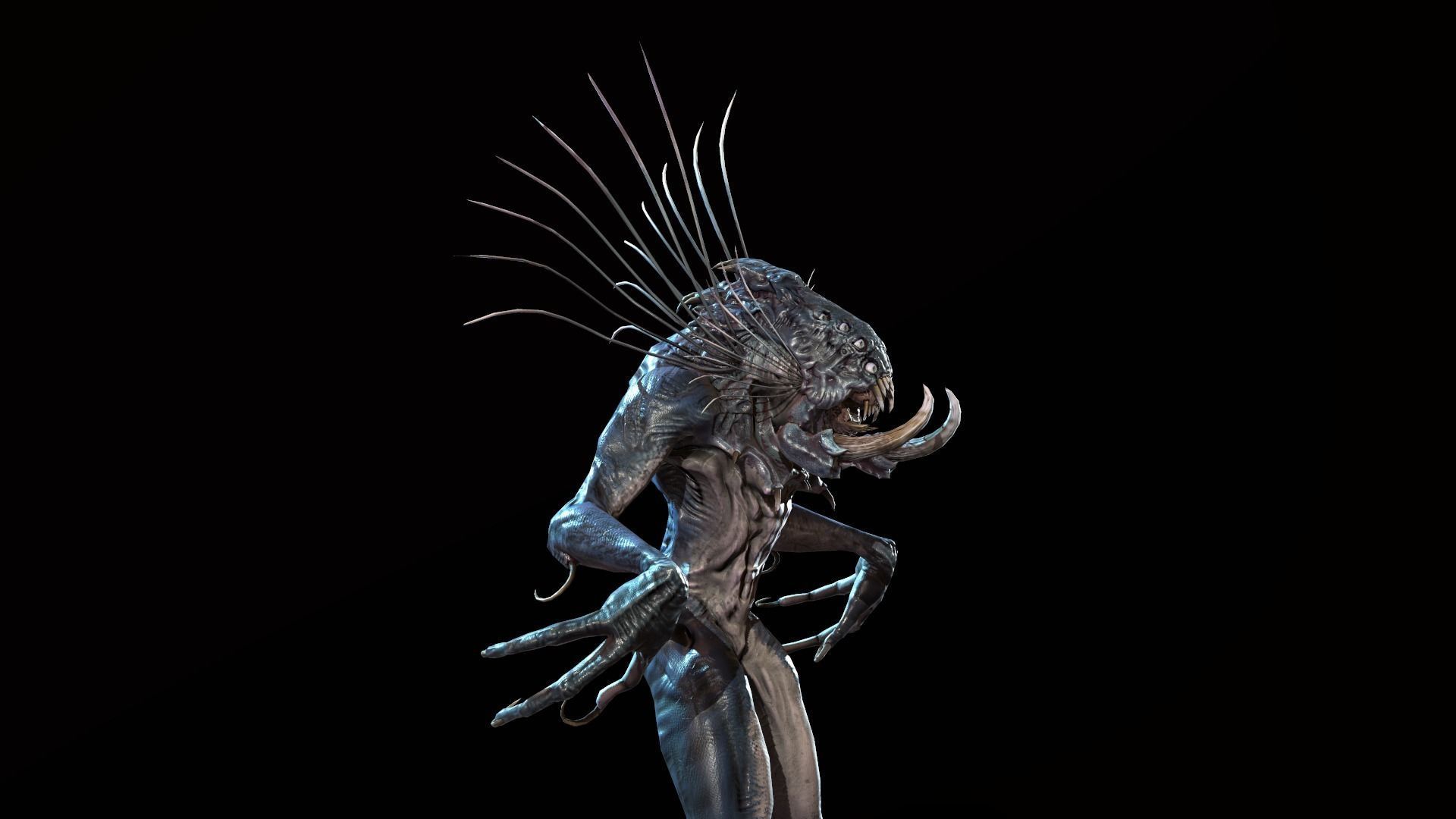 Swamp Monster Low-poly 3D model_9