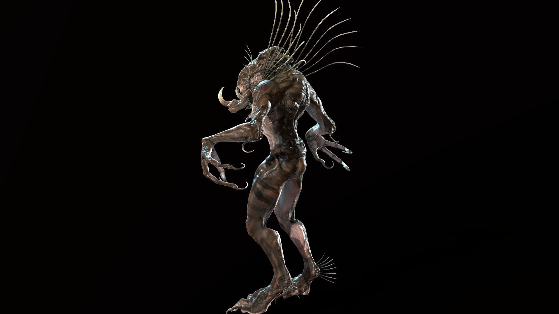 Swamp Monster Low-poly 3D model_11