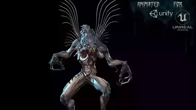 Swamp Monster Low-poly 3D model