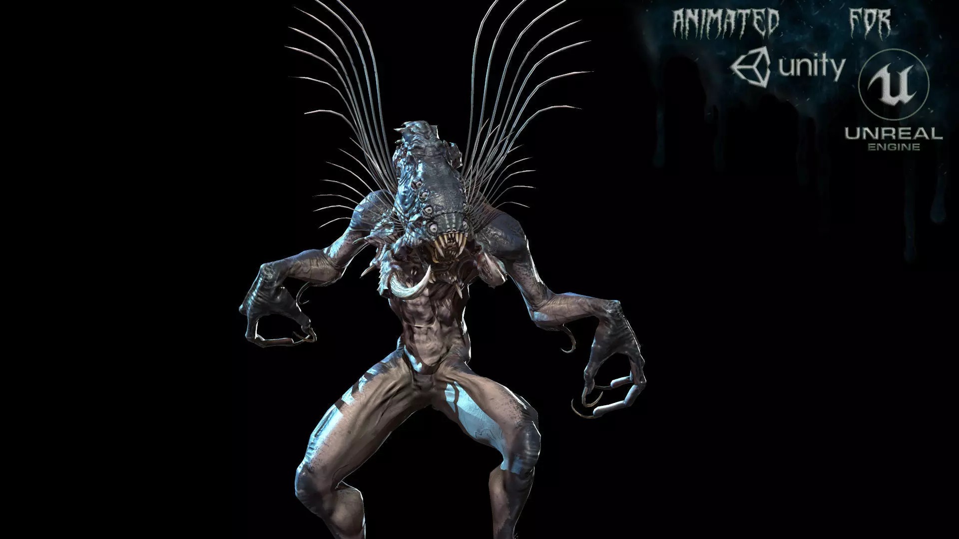 Swamp Monster Low-poly 3D model_0