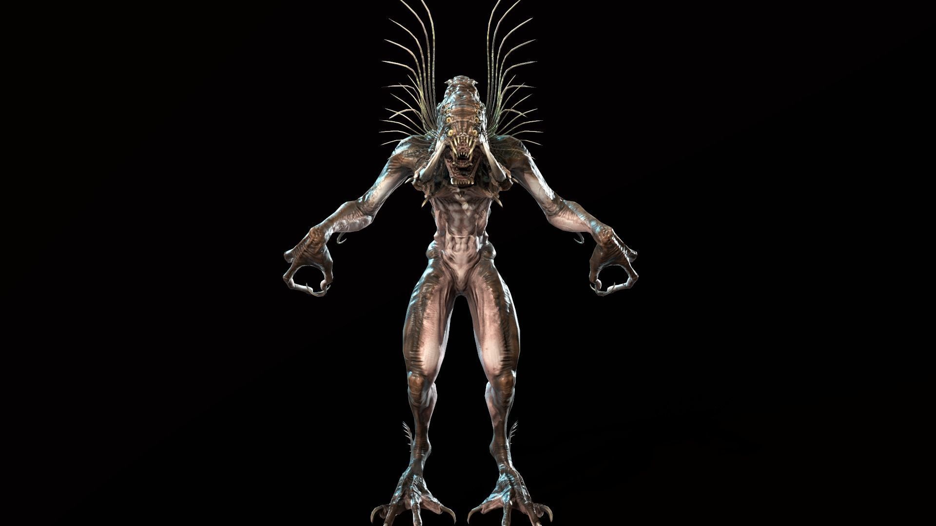 Swamp Monster Low-poly 3D model_12