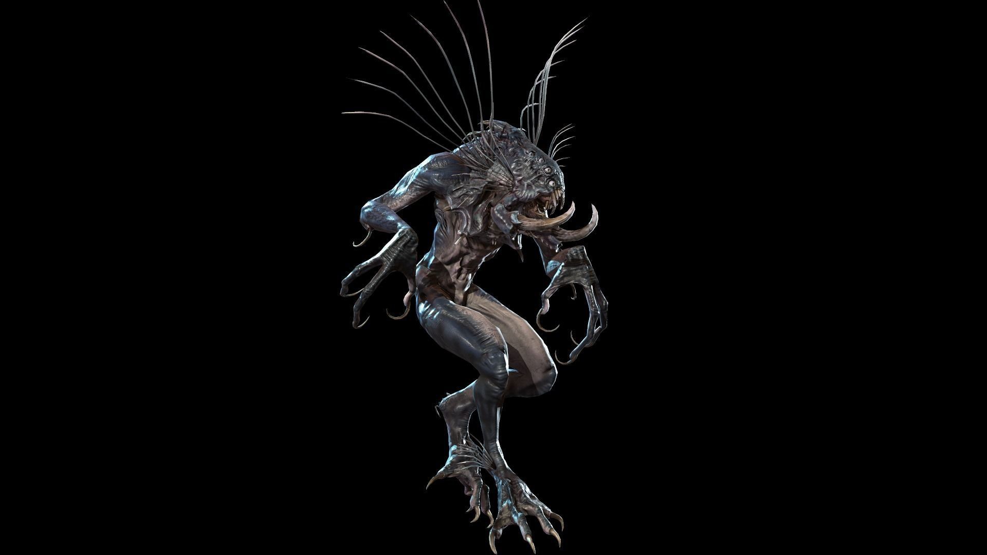 Swamp Monster Low-poly 3D model_19