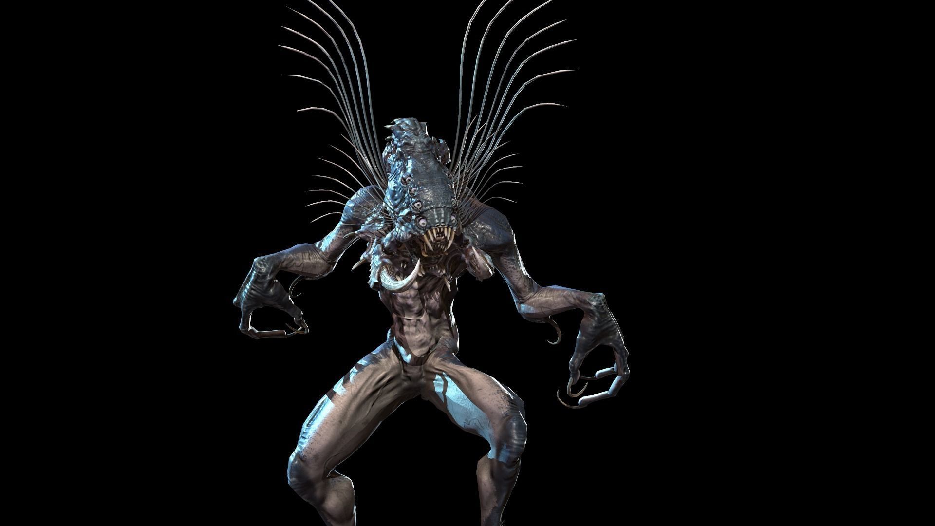 Swamp Monster Low-poly 3D model_16