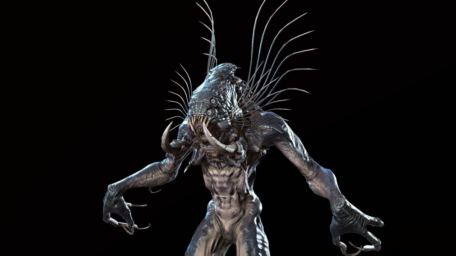 Swamp Monster Low-poly 3D model_8