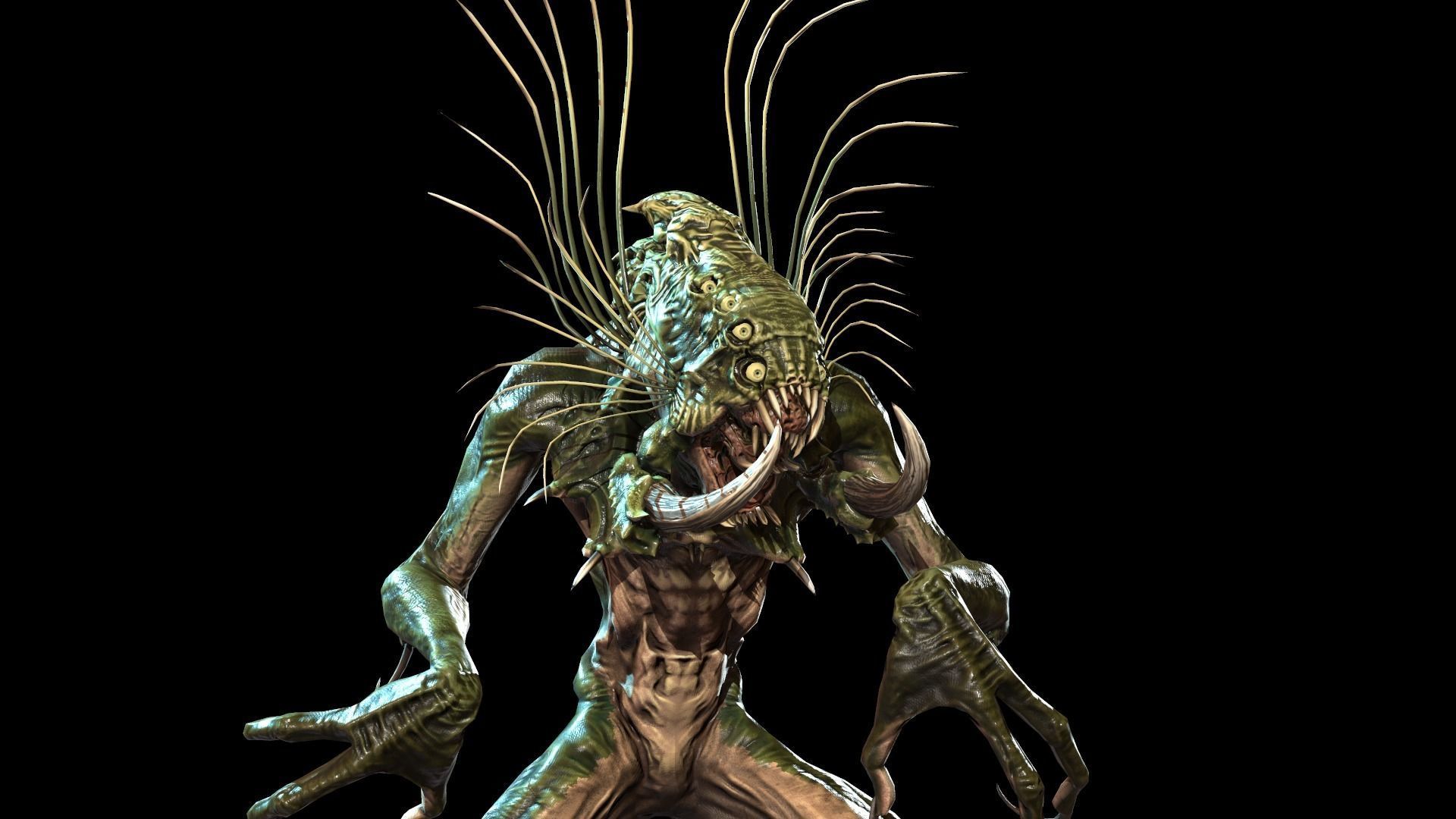 Swamp Monster Low-poly 3D model_21