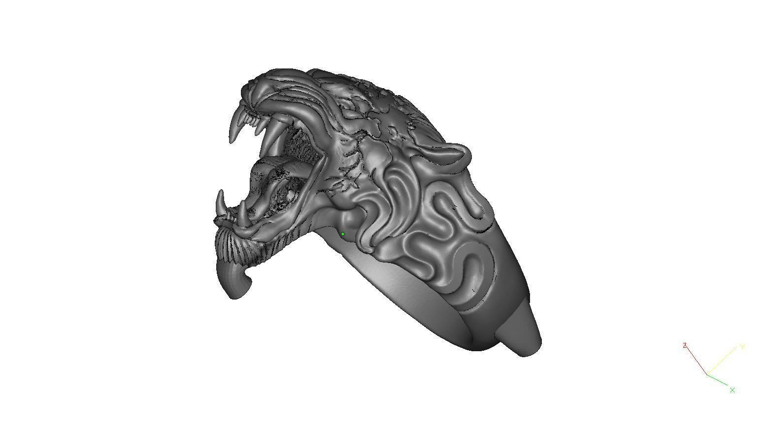 Jewelry Tiger ring 3D print model_2