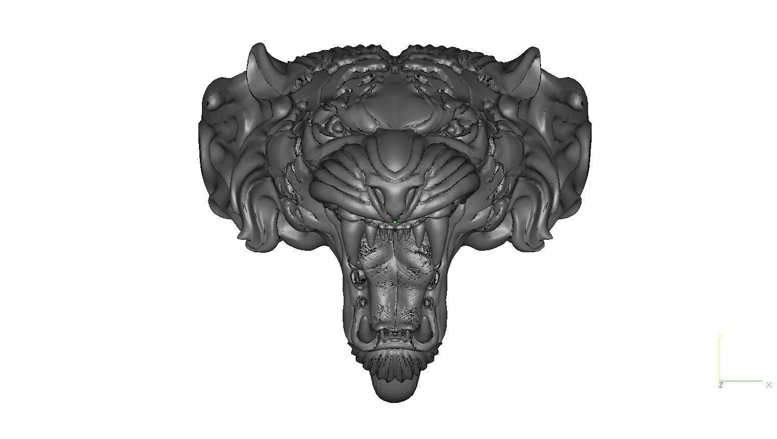 Jewelry Tiger ring 3D print model_4