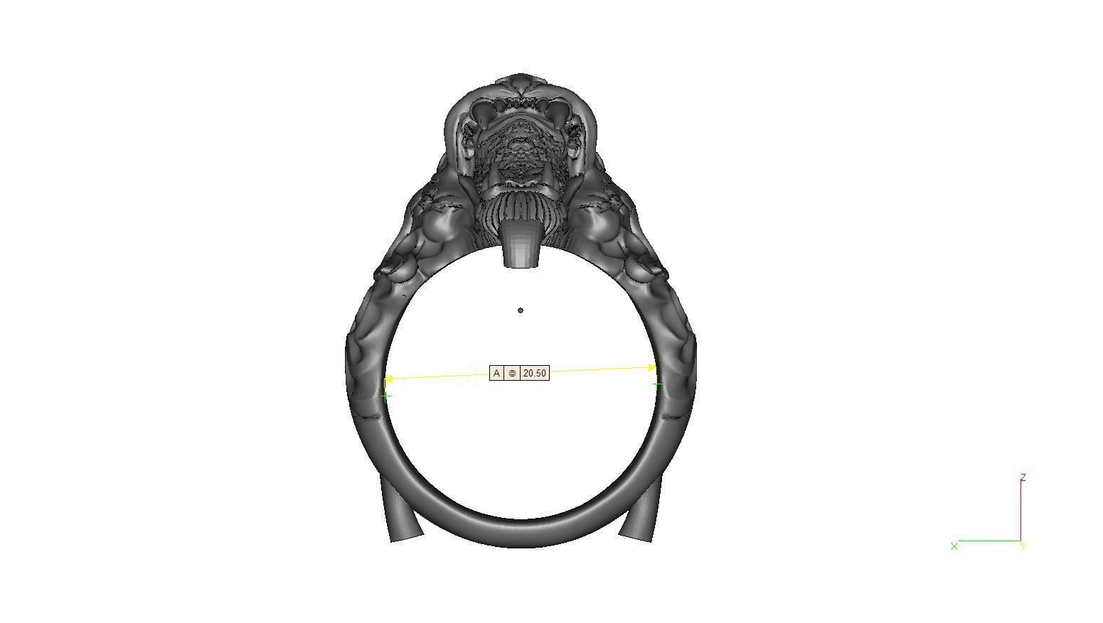 Jewelry Tiger ring 3D print model_3
