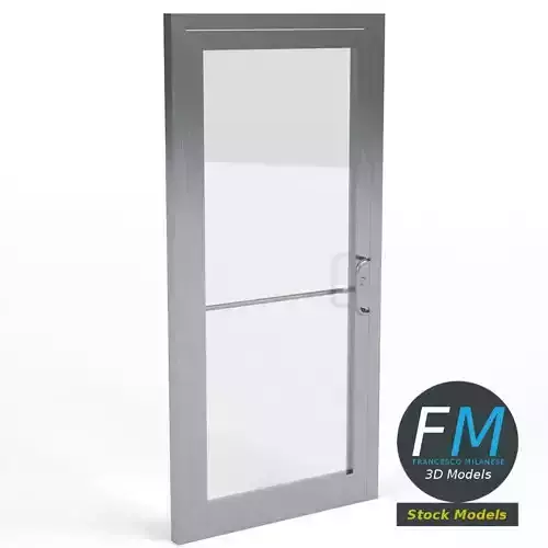 Storefront glass door 3D model