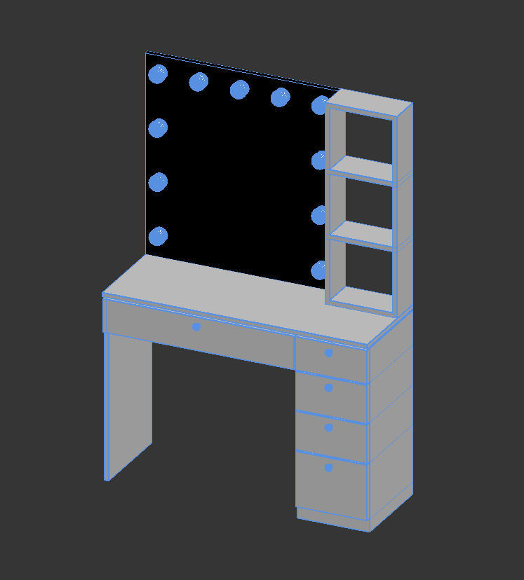 Dressing table - naomi profi 3D model_5
