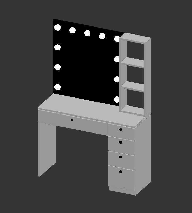 Dressing table - naomi profi 3D model_4