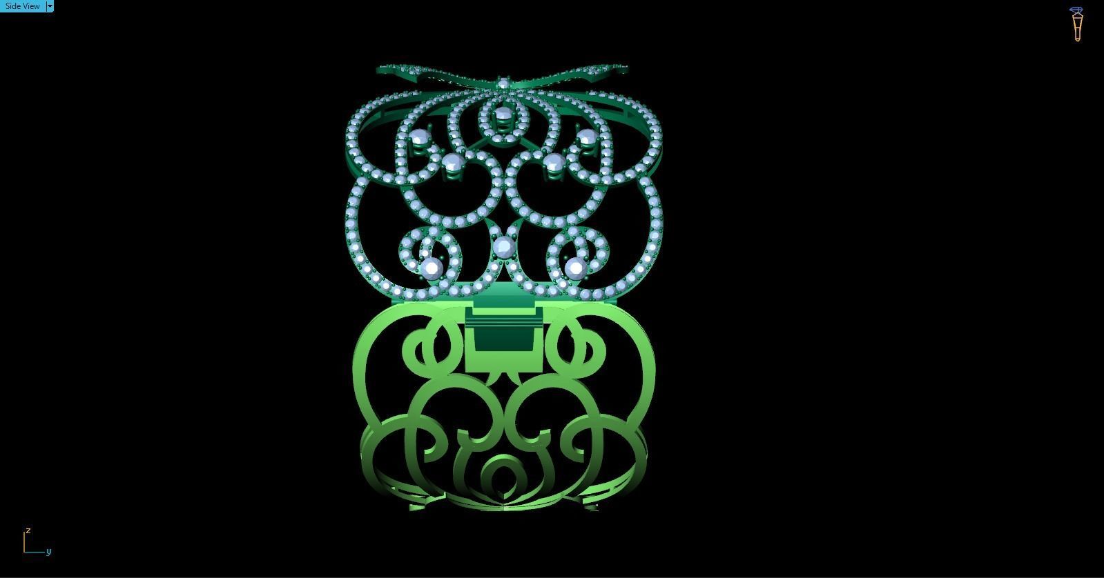 bracelet ring with measurements 3D print model_2