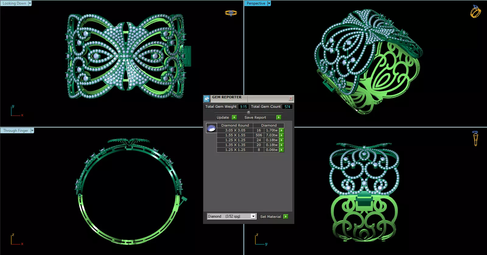 bracelet ring with measurements 3D print model_0
