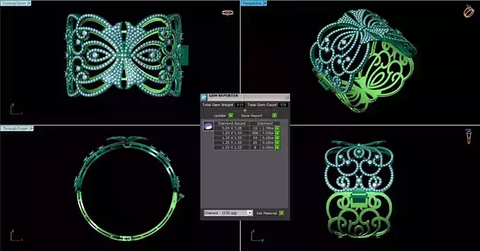 bracelet ring with measurements