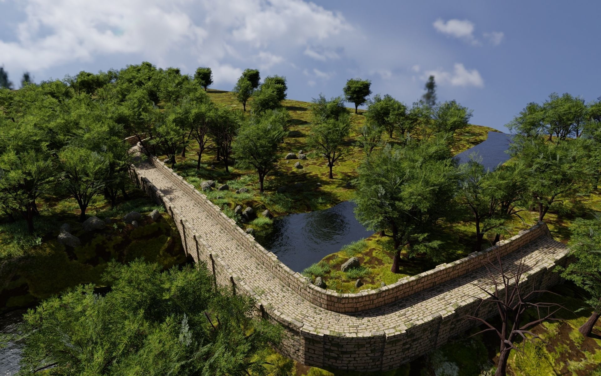 Bridge Scene 3D model_6