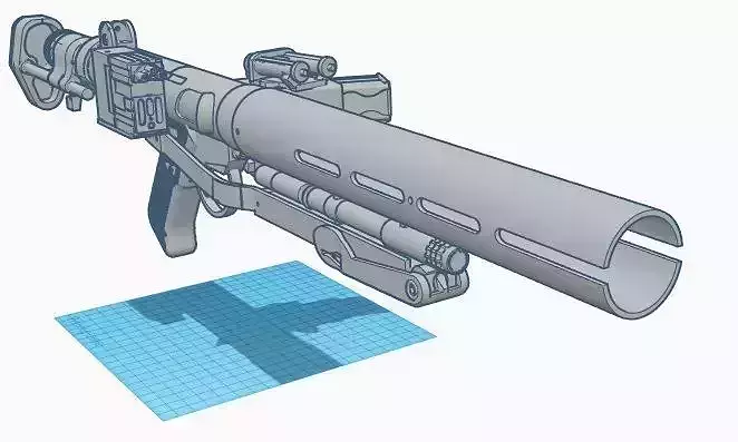 Death Trooper E-11D 3D Printable Blaster 3D print model