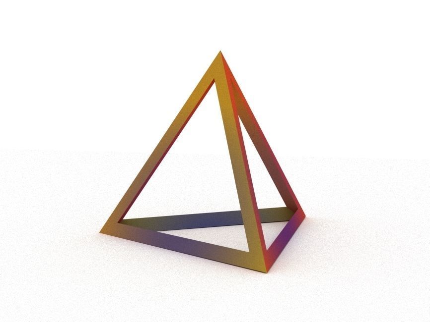 Tetrahedron 3D print model_0