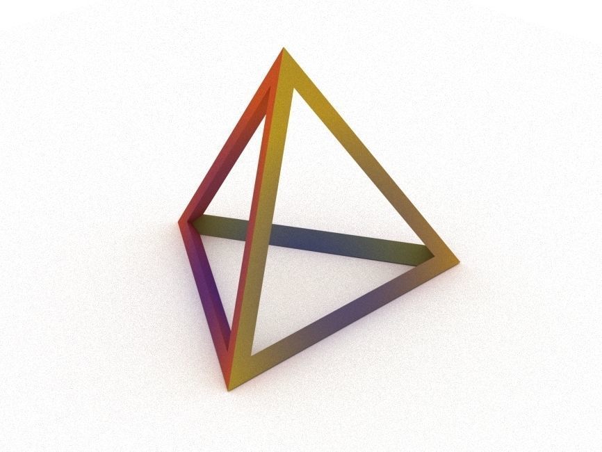 Tetrahedron 3D print model_1